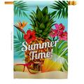 Patio Trasero Summer Beach Time Summertime Fun & Sun 28 x 40 in. Double-Sided Vertical House Flags PA3955612